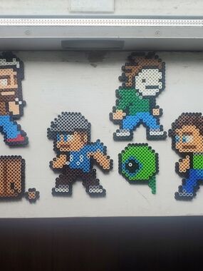 Handmade Perler Bead Pixel Characters - YouTuber Set